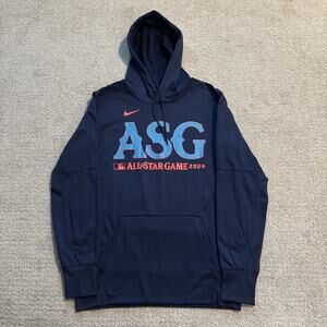 Nike 2024 MLB All Star Game Arlington Texas Men Sz Medium Dri Fit Blue Hoodie